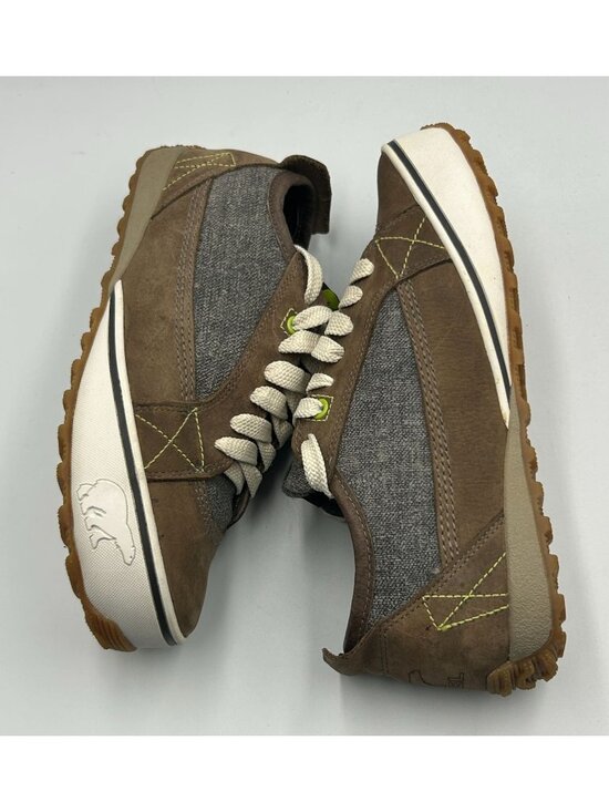 Sorel Men\'s Brown Tan Gray Leather Mackenzie Hiking Outdoor Shoes  Size 8.5 3416 main image 3